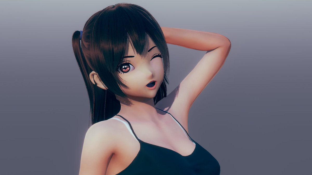 Kazuo_3DVR's tweet photo. アニメヘッド、試作段階ですが、某配布用アカウントで配布しました。こんな感じのものだよということで、試してみてください。

#Honeyselect2 #Kazuo_MOD https://t.co/rHb0td1zEa