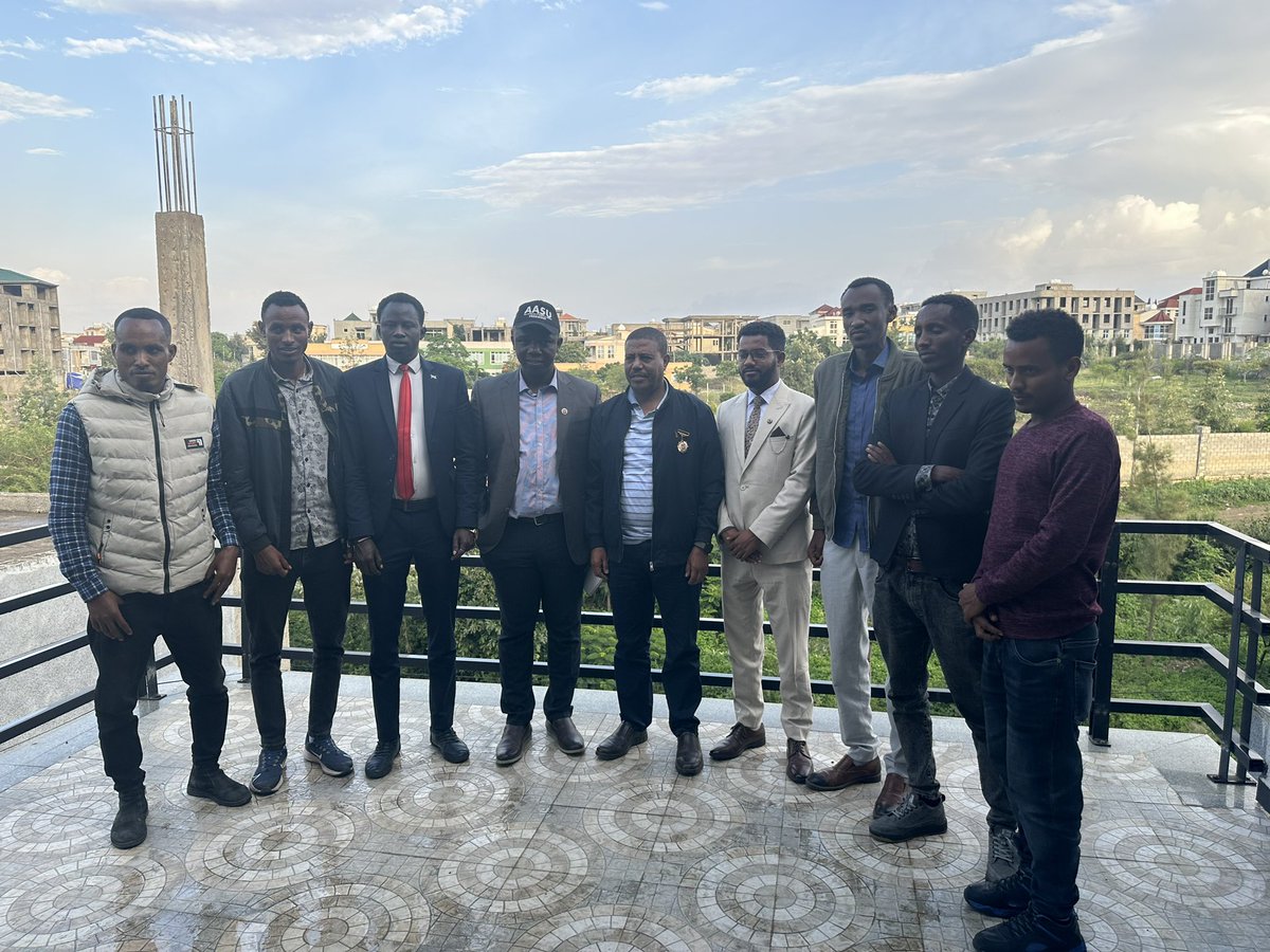 ProfKindeya's tweet photo. Met a delegation led by the President of All-Africa Students Union (AASU), Mr Osisiogu Osikenyi & briefed them the challenges we have in #Tigray in general & education in particular. We agreed to strengthen partnership on joint advocacy, capacity building & reconstruction, among other things. The team has visited Al’asa school at Dogu’a Tembien & witnessed its damage due to the war!