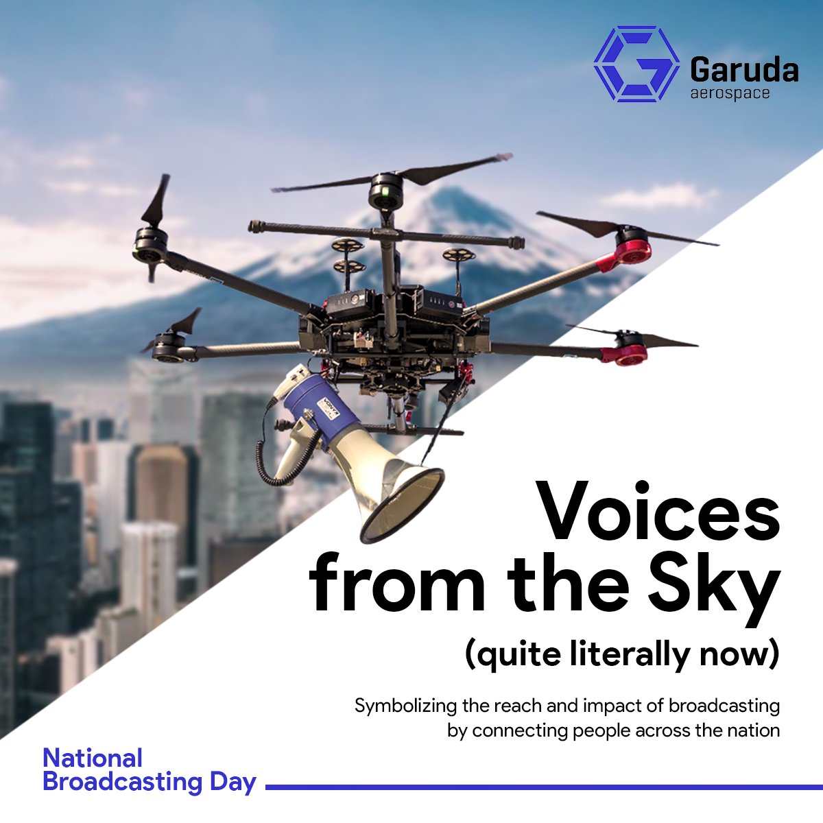 garuda_india's tweet photo. A day to honor the leading pioneers who put all their efforts into making the #media and #communication future flourish in our country 🎙️

#NationalBroadcastingDay #PowerOfCommunication https://t.co/lRyKwtkIrp