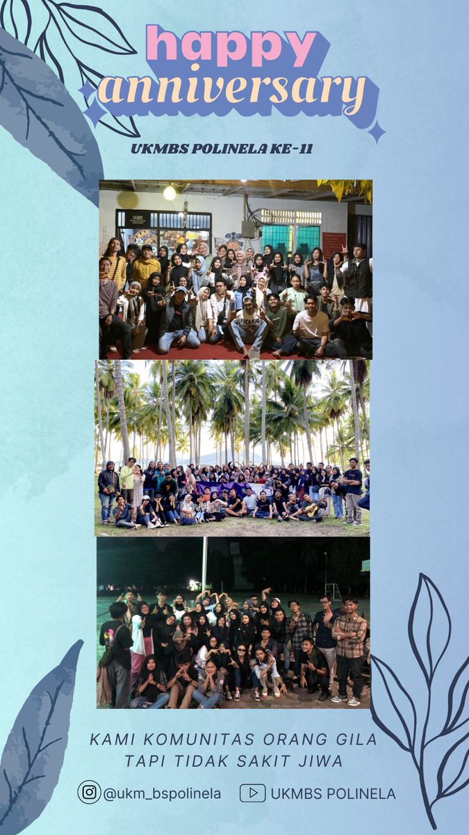 UKMBSPolinela's tweet photo. Happy anniversary ukmbs polinela ke-11 Jaya selalu ukmbs ku✊ https://t.co/xdNpdP4CW5