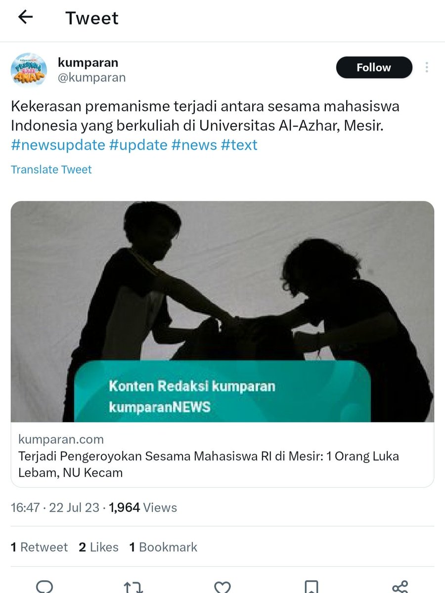 grieztilicious's tweet photo. TINDAK ANARKIS KEPADA SESAMA WNI DI MESIR

[sebuah utas]

Tindak anarkis ini telah dipupuk dan disiram berpuluh-puluh tahun lamanya. Terkesan terjadi perlindungan maupun pembiaran terhadap tindak anarkis ini dari pihak-pihak pemangku kebijakan

@jokowi @Kemlu_RI @NajwaShihab https://t.co/GGJxvv06BG