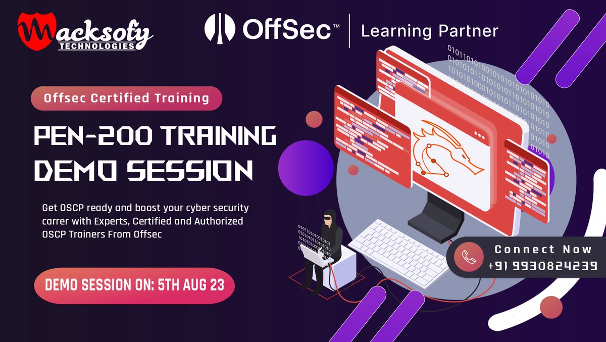 MacksofyT's tweet photo. OSCP training bootcamp from expert and authorized trainer from Offsec is an immersive and unique experience that combines theory with extensive practical exercises. Enroll Now and get OSCP Ready  #OSCP #oscp #oscpcertification #oscptraining #cybersecurity #cybersecuritytraining https://t.co/USuHRzPMoT