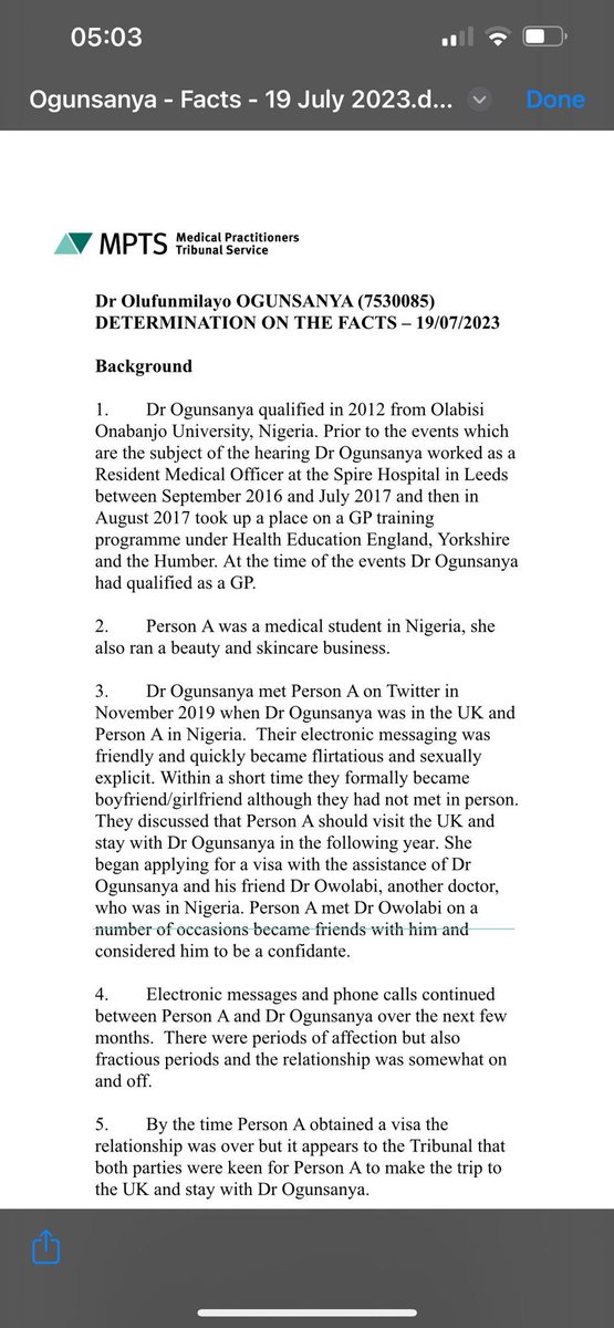 I read the full document of dr olufunmilayo’s vindication by the medical practitioners tribunal