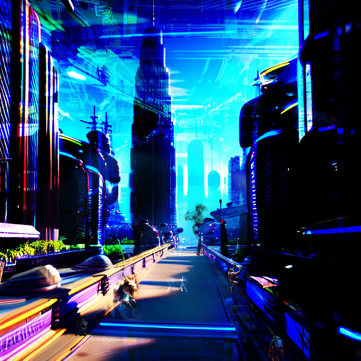 First photo is a raw image I created using AI. The second photo i manipulated myself. Third image is the final progression for this piece that I manipulated myself... until I put a portal on it. (to be continued)
