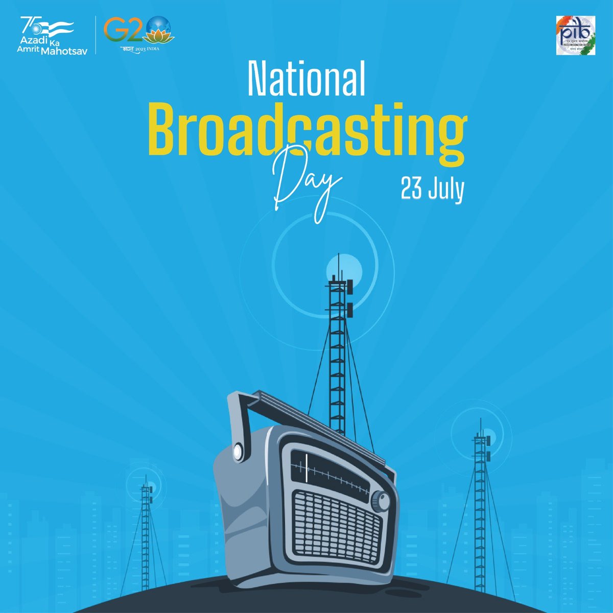 Today marks #NationalBroadcastingDay 📻

On this day in 1927, the first ever radio broadcast in the country went on air from Bombay Station, by Indian Broadcasting Company.

In 1936, the company became #AllIndiaRadio, one of the largest broadcasters in the world