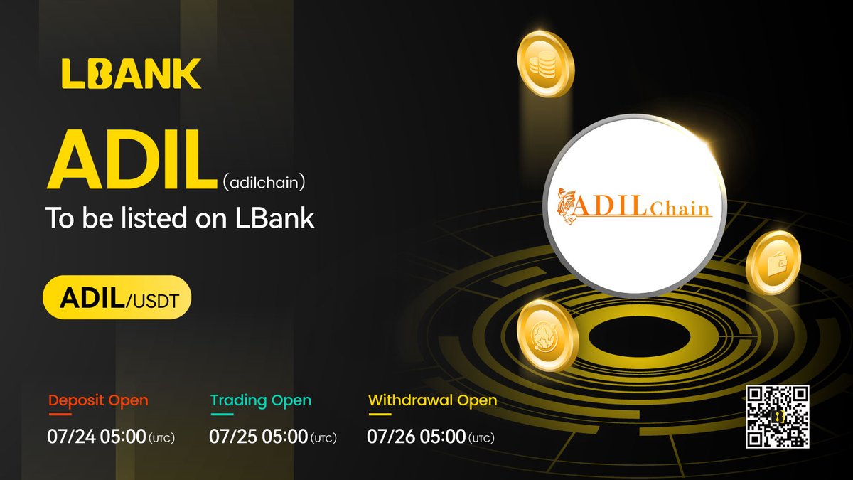 🌈 New #listing

⛵️ $ADIL(adilchain) will be listed on LBank！

ADIL-Chain (ADIL) is a decentralized, high-efficiency, and energy-saving public chain.

👉 Details: support.lbank.site/hc/en-gb/artic…
