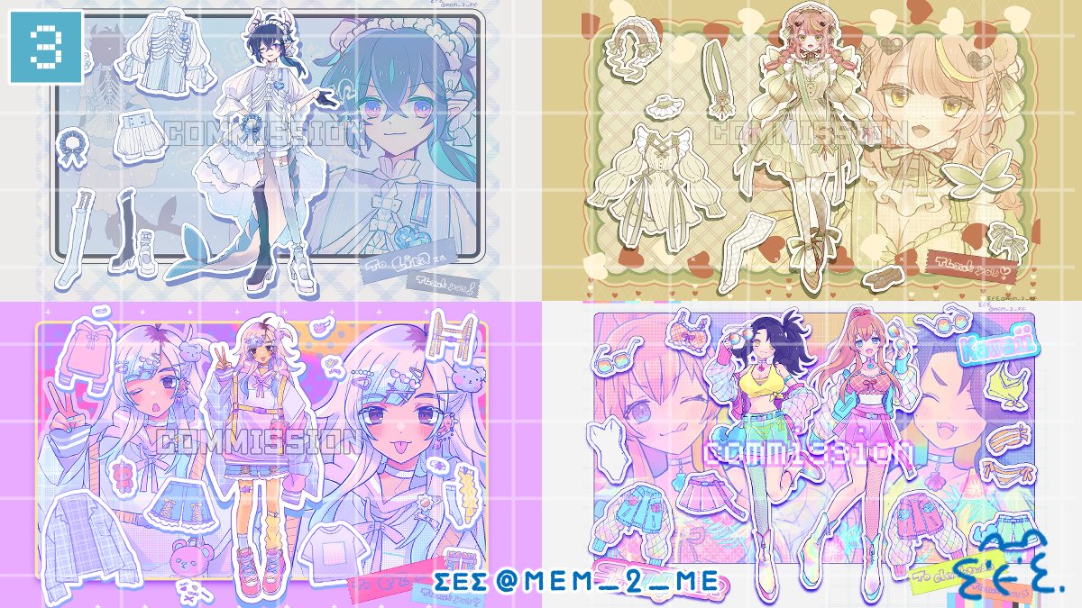 MEM_2_ME's tweet photo. 🤍選べるイラストプレゼント🤍
Vtuber、IRIAMライバーやTRPG、オリキャラ大歓迎！
老若男女人外/虫/グロOK

❕応募方法…フォロー&amp;RT
     ①〜③どれがいいかリプ(画像参照)

❕締切…7/31まで

❕当選人数…3人くらい

よろしくで〜す！

#イラスト企画 ＃無償イラスト企画 #RTしたVtuberさんを描く https://t.co/qzDrpR9cbz
