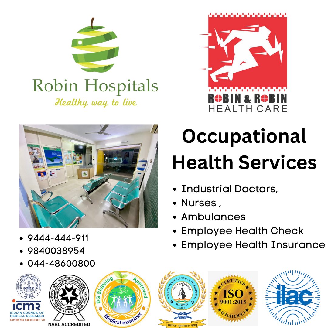 #occupationalhealth #ohc #ohs #occupationalhealthservices #factorymedicalofficer #employeehealth #occupationalhealthcentre #occupationalhealthnurse
#robinandrobin