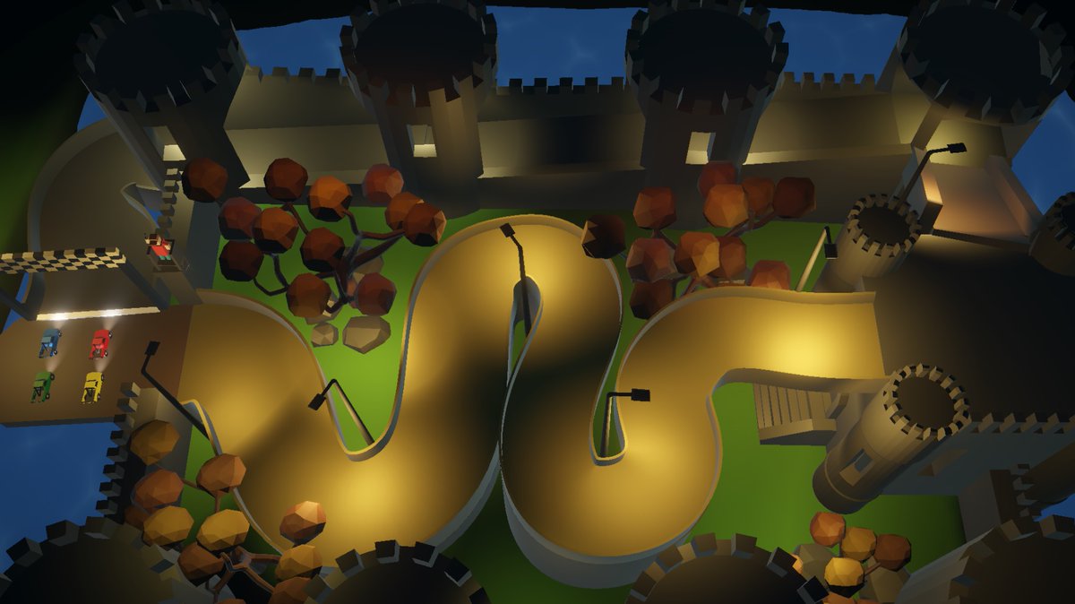 Night Castle Track #IndieGameDev #madewithunity #racinggame