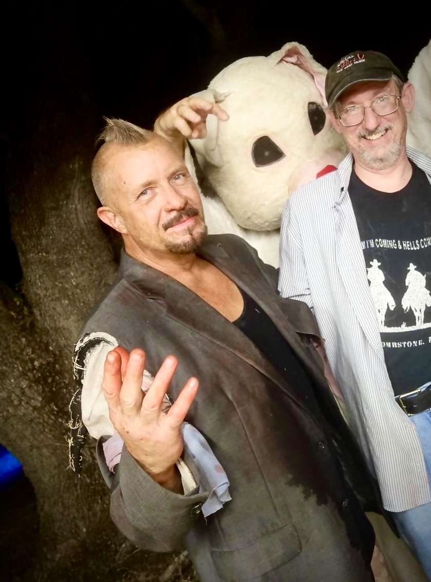 ranch_rehab's tweet photo. The Bunny is back!  Serial Rabbit 7, has begun filming in the Lone Star State!  I return as Detective Harvey in the latest installment of this Indie film cult classic.  https://t.co/BMGCMVEM1x @NotSoSaneEnt @NotSoSaneBrett #indiefilm #movies #Filmmaking #BreakingNews https://t.co/NQMJV9RiCl