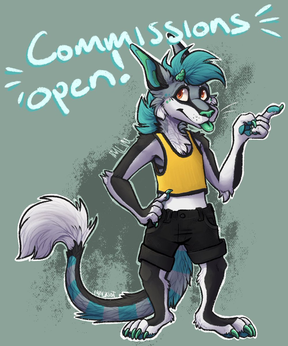 Mackiot's tweet image. Finally got my price sheet set up!!! SO SEMI EMERGENCY COMMISSIONS OPEN! I got bills to pay next month and because I was recently between jobs I might not have enough to pay them. I’m down to draw just about anything! Though mechs and tech I might struggle with. Also no NSFW!
