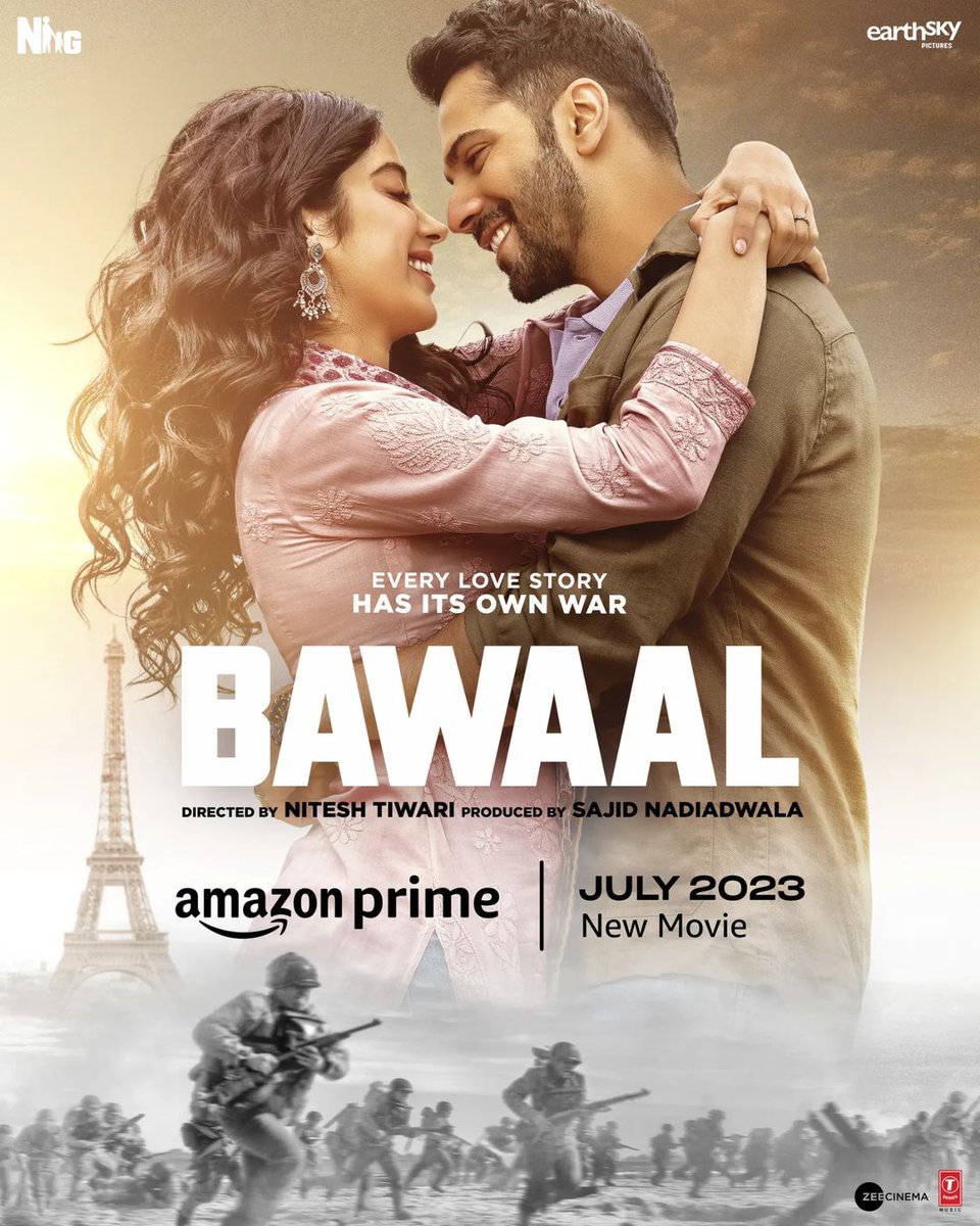 Yesterday I watched the movie "Bawaal", acchi movie thi yaar. Bohot dino baad bollywood ne kuch alag krne ka koshis kiya jo accha bhi lag rha hai. Hume aise movies ko support krna chahiye ♥️
#VarunDhawan #JahnviKapoor #Bawaal #Bollywood
