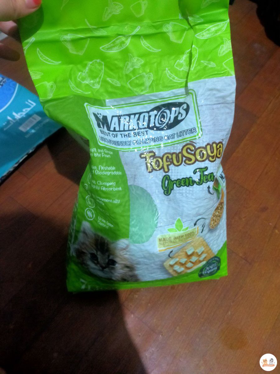 kochengfs's tweet photo. Kcg! Ortu sender kan abis pulang haji ya, masa tofu litter cat ini disuguhin buat tamu 😭
Dikira kue kali karena bau matcha 😭
Tau² ada di meja suguhan dgn kondisi kebuka gt 😭😭😭 https://t.co/b1xFXdOdZo