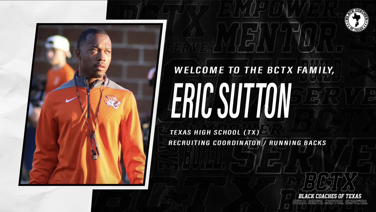 Welcome to the #BCTX🫱🏾‍🫲🏿 family <a href="/Eric_Sutton4/">Eric Sutton</a>!

Build. Serve. Mentor. Empower.

Join the #BCTX🫱🏾‍🫲🏿 today!