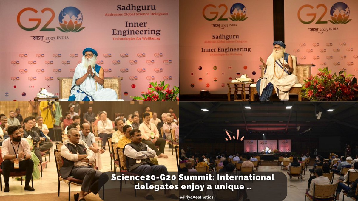 NEW DELHI: Sadhguru, founder of Isha Foundation, held an interactive session with over 100 delegates from around the world at the Isha Yoga Center,
Coimbatore, for the Science20 (S20) Summit of the G20 1/25