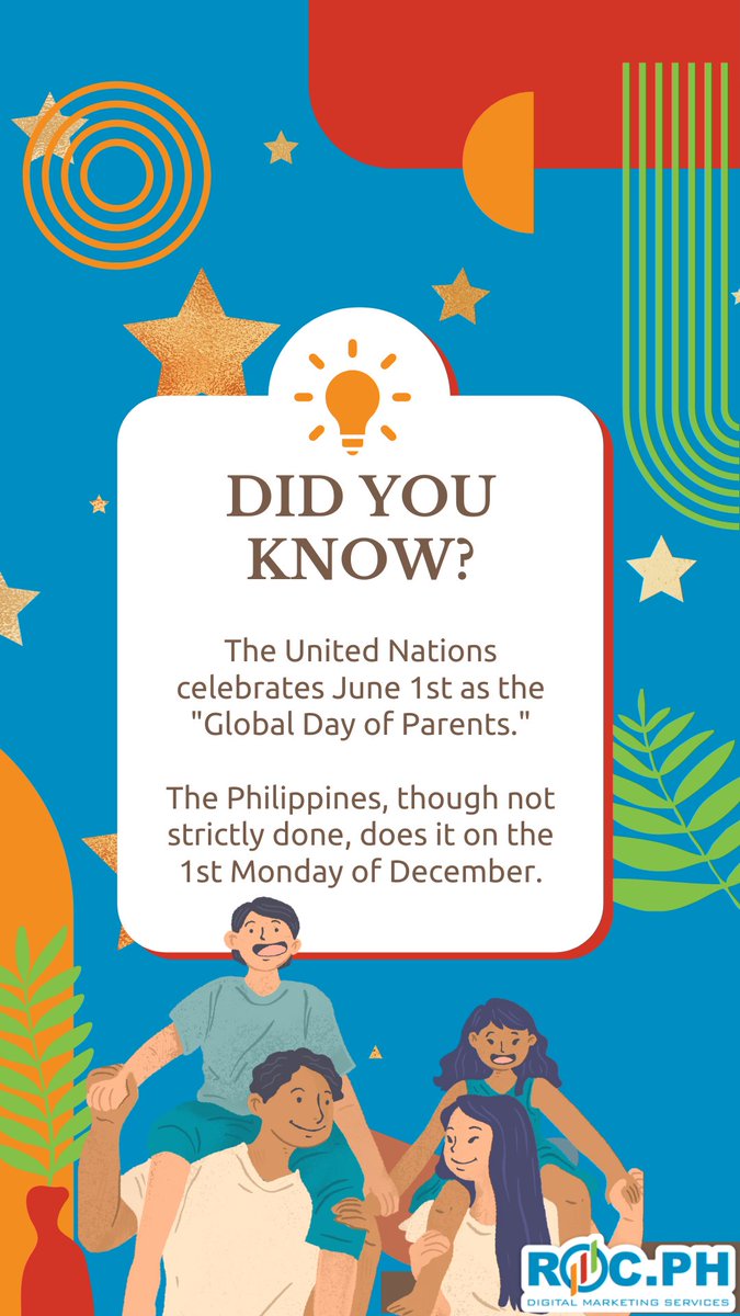 Regardless of the month or day, always cherish the first people who supported you. Show them how proud you are at #PARENTSROCPH and #GlobalParentsDay