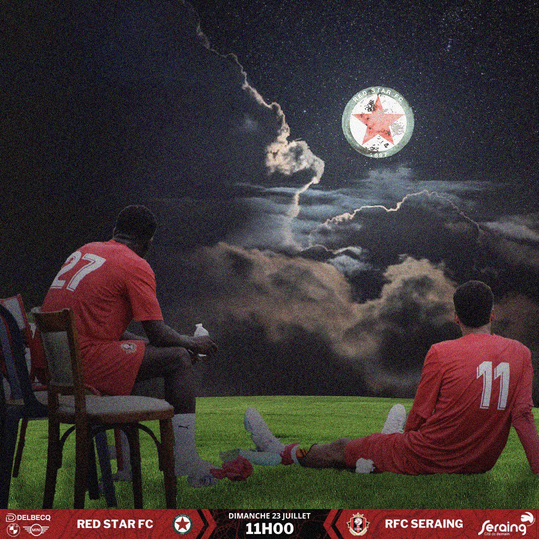 RfcSeraing167's tweet photo. 🔴⚫️ 𝐌𝐀𝐓𝐂𝐇𝐃𝐀𝐘 🔥
🆚 Nos Métallos disputeront en fin de matinée une nouvelle rencontre amicale face au @RedStarFC !
⏰ 11:00
🏟️ SL16 Football Campus
❌ Match à huis-clos
ALLEZ SERAING ❤️🖤
#REDSER https://t.co/ec0qKU4lfW