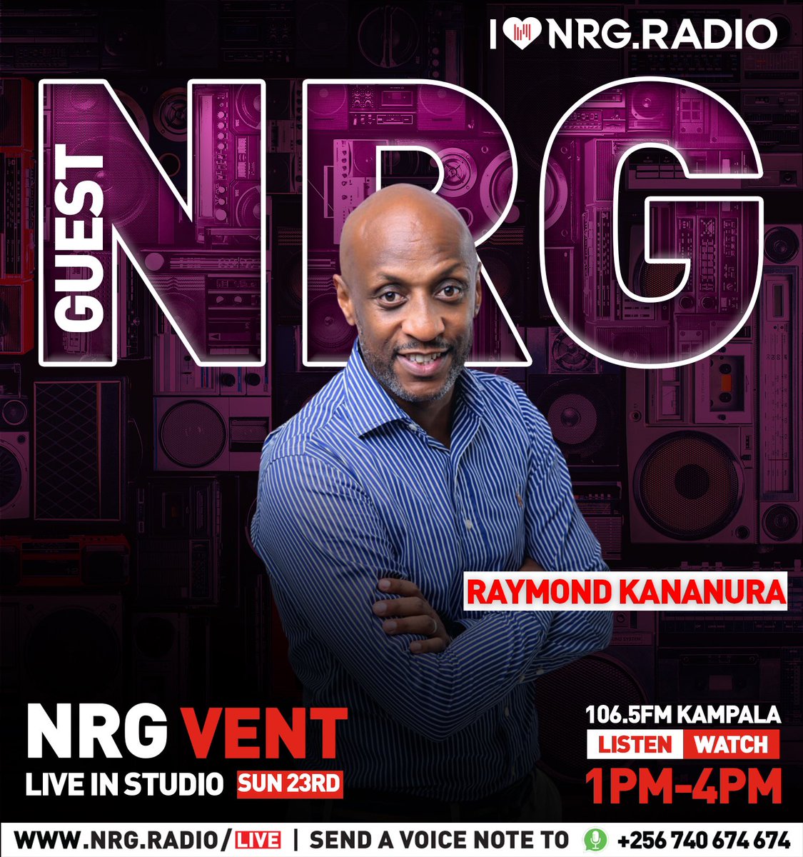 Today on @nrgventug, #Raymondkananura is coming through to talk about Overcoming alcohol and drug dependency with @sandra_cope40 Tune in to 106.5 or stream live via nrg.radio #NRGVentUG #NRGRadioUG