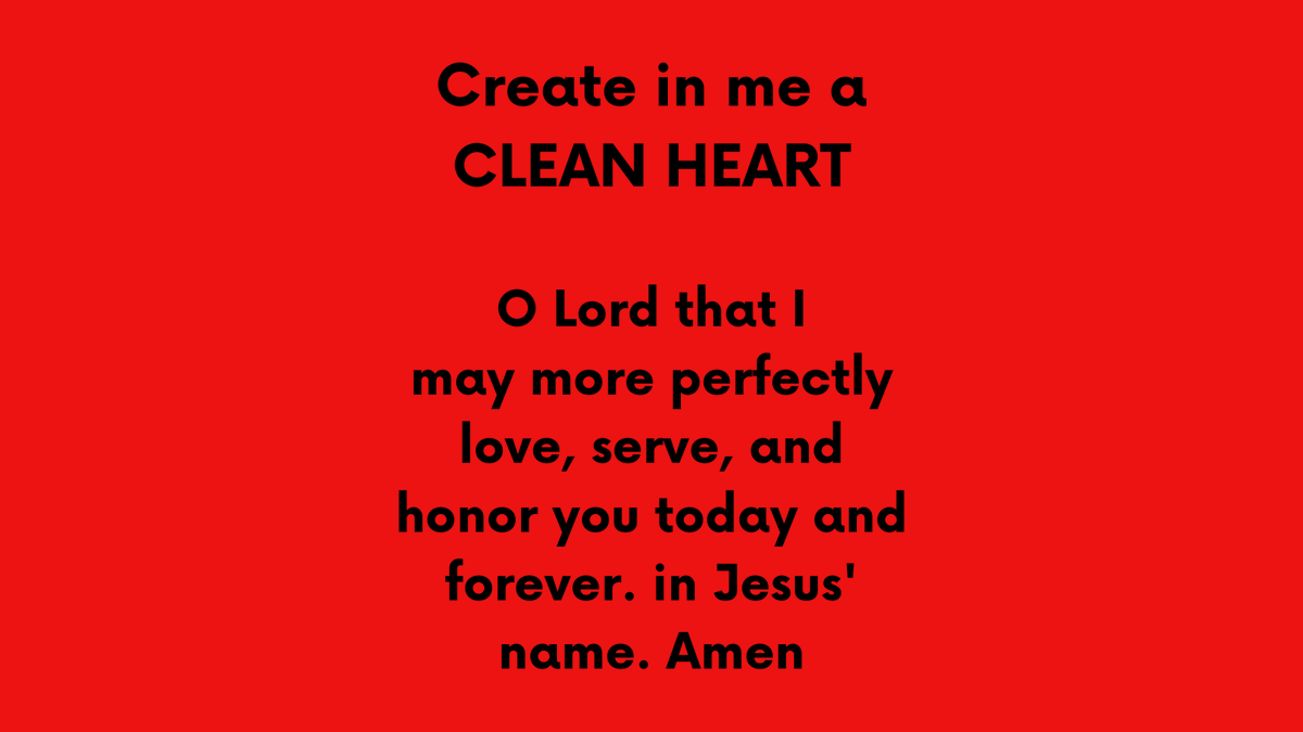 Create In Me A CLEAN HEART
#heart #cleanheart #create #god #lord #jesus #pray #prayer #christian #clean #shorts #aimingforjesus