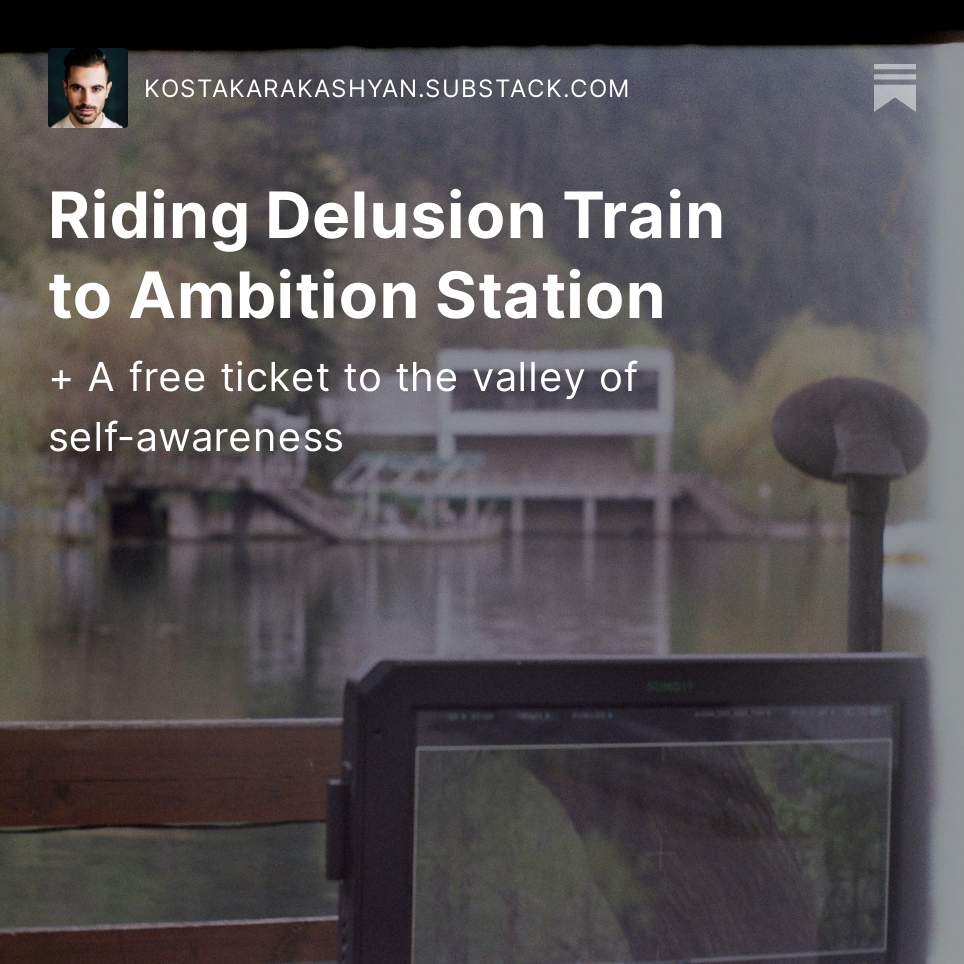 New piece on my Substack newsletter Stage Presence &amp; Drama: kostakarakashyan.substack.com/p/riding-delus…