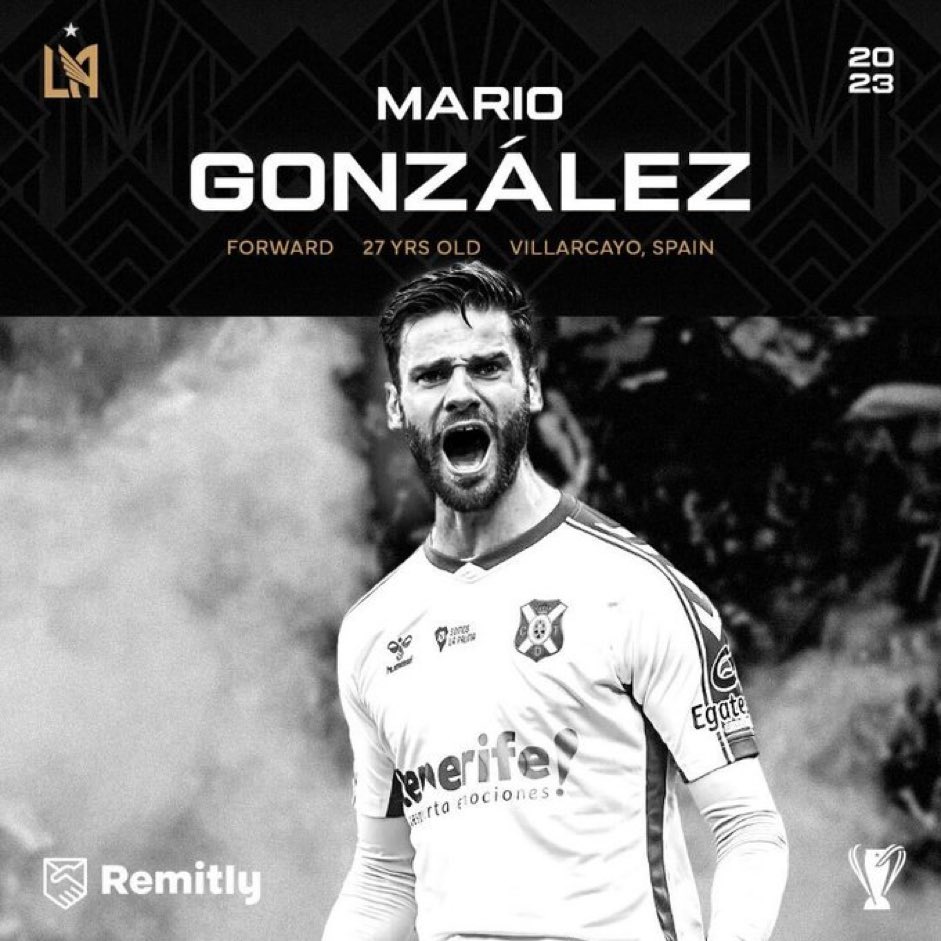 ⚫️⚫️✅ OFICIAL: #LAFC anuncia el fichaje de Mario González🇪🇸 (27 años).

El delantero llega desde el Sporting Braga🇵🇹, club que le cedió la pasada temporada al Oud-Heverlee Leuven🇧🇪, donde anotó 13 goles en 22 partidos