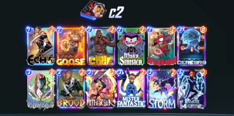 I find it very interesting that so many ongoing decks entered the meta the same week that Echo was released.
Cerebro 2 is the best home for Echo! 
Combined with Goose and Storm it can lock down almost any deck!
I will add a small guide when i have time.