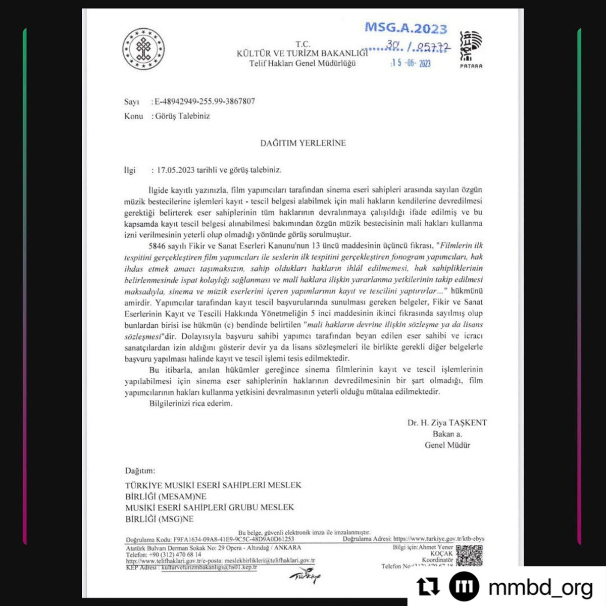 Dizi ve film sektörünün dikkatine;

<a href="/TCKulturTurizm/">T.C. Kültür ve Turizm Bakanlığı</a> <a href="/msg_online/">MSG</a> <a href="/mesamglobal/">MESAM</a> #dizimüziği #filmmüziği