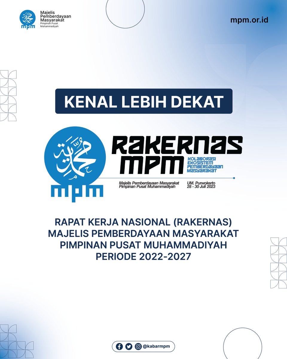 kabarmpm's tweet photo. RAKERNAS MPM semakin dekat! Sudahkah mengenal RAKERNAS MPM 2023? Karena tak kenal maka tak sayang. Mari kenal lebih dekat dengan RAKERNAS MPM 2023🙌

#KabarMPM #MajelisPemberdayaanMasyarakat #Muhamammadiyah #RakernasMPM #Lensamu #UniversitasMuhammadiyahPurwokerto https://t.co/0bNIoMBQxy