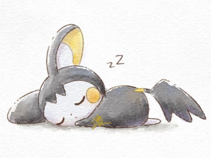 piplup no humans solo closed eyes pokemon (creature) sleeping sitting zzz  illustration images