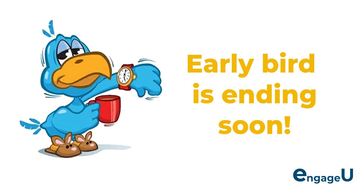 Only 1 week left to get your Early Bird ticket. 🕊
Surf to our website quickly to register and secure your spot!

💬 EngageU
📅 November 12-14, 2023
📍 Antwerp
🇧🇪 Belgium
➡️ engageu.eu

#EngageU #FileMaker #Conference #EuropeanConference #Claris