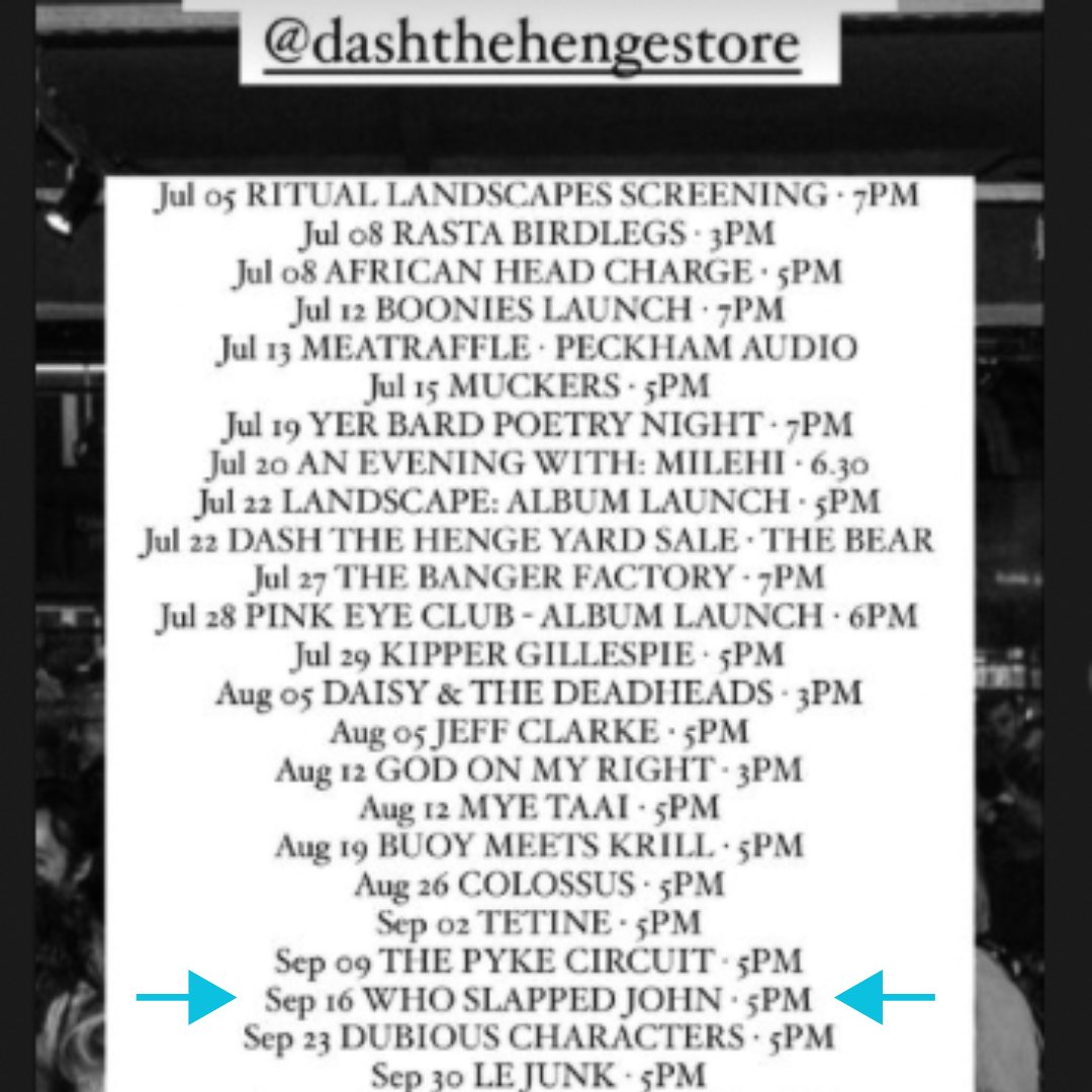 Urbanheadmusic's tweet photo. We will be playing at Dash the Henge Store on September 16th at 5PM!
👉🏻Honey/In the Woods (New Music Video) - https://t.co/E5bRS1cfRY
#WhoSlappedJohn #NewMusic #NewRelease #London #LondonMusic #Music #Honey #Inthewoods #Recording #DashtheHengeStore https://t.co/xULtKwTqyz