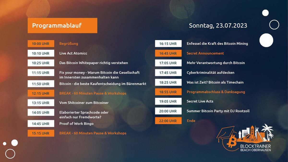 Auf Anfrage, hier nochmal das Programm 😊