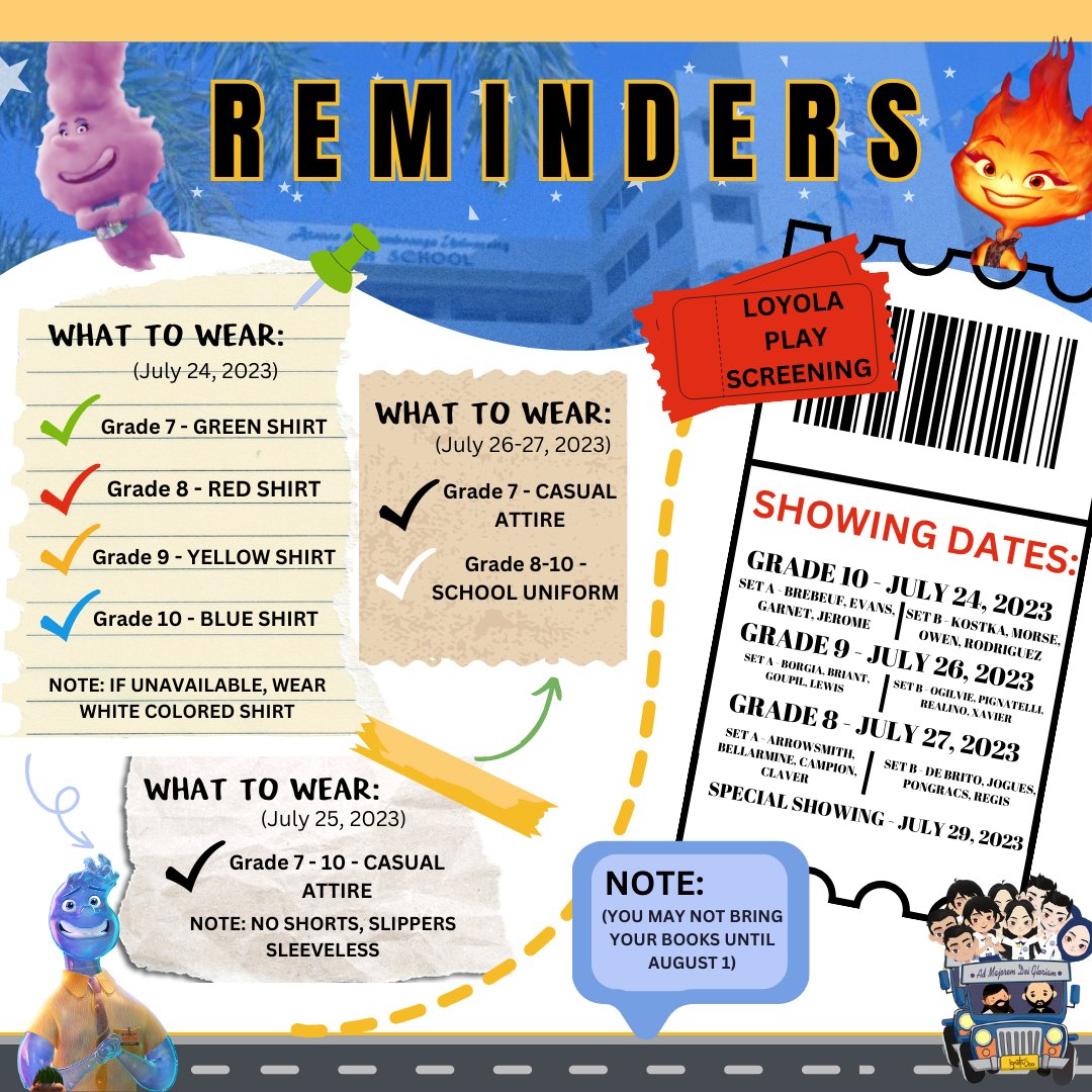 JHScol's tweet photo. TIME’S UP FOR SUMMER!! || IT IS TIME TO SEE EACH OTHER, AGAIN!!💛💙

As we head to our JHS campus in a few hours. Here are some reminders for you to remember. Make sure to read it properly!

𝗔𝗩𝗔𝗡𝗭𝗔𝗡𝗗𝗢 𝗲𝘁 𝗔𝗠𝗗𝗚

#AdZUJHSBTSY2023
#AVANZANDO2023 https://t.co/oXGAj1iI3Z