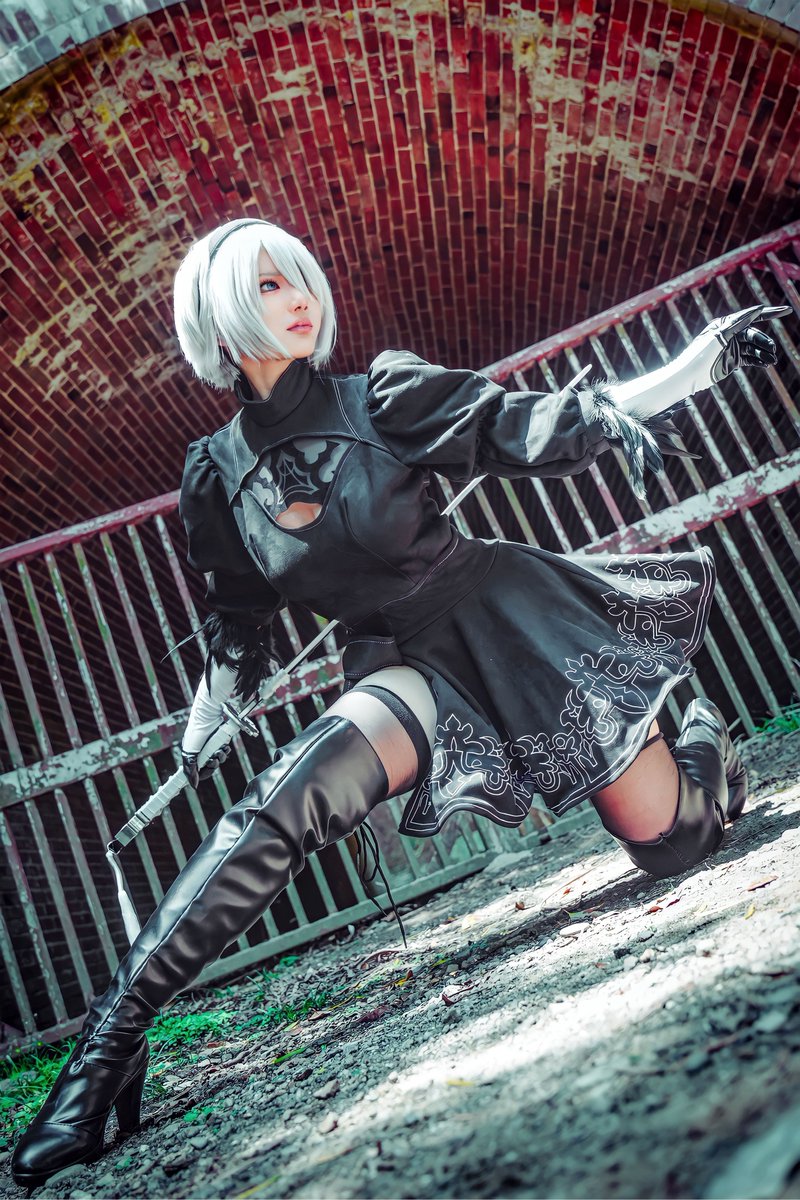 maimai9625's tweet image. &amp;lt; Cosplay &amp;gt;
 NieR:Automata  /  2B 

   アニメ一挙放送待ってました🤭💕

 #コスプレ #ニーア_コスプレ