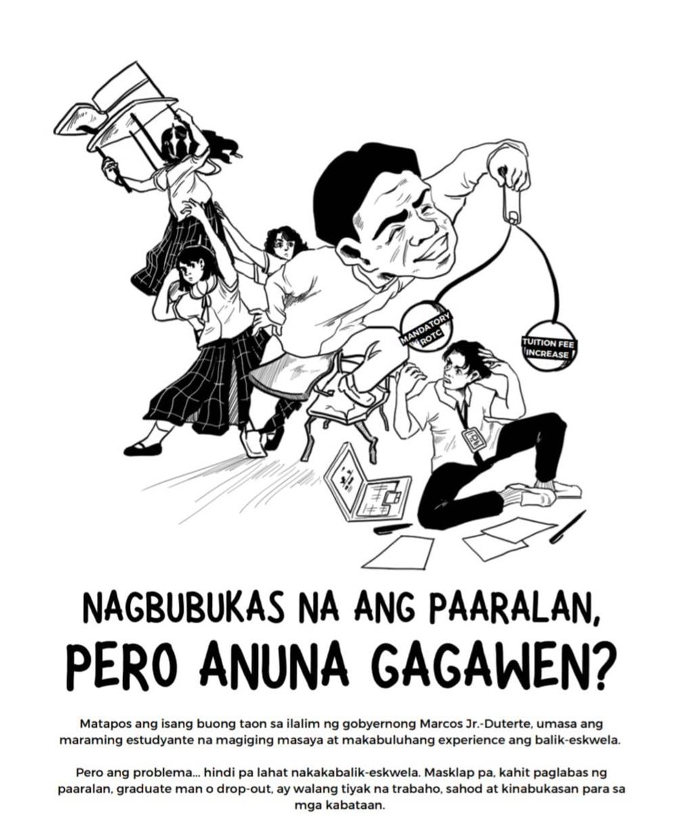 LFSPhilippines's tweet photo. SA SONA NG BAYAN, BIDA ANG NARATIBO NG MGA KABATAAN!

Magmula sa pandaraya ni Marcos Jr. sa eleksyon, mismong pag-upo niya sa puwesto, hanggang sa paparating niyang ikalawang SONA, puro kasinungalingan ang napala ng sambayanan, partikular ang mga estudyante't kabataan.

#SONA2023 https://t.co/XH8PwTIFF8