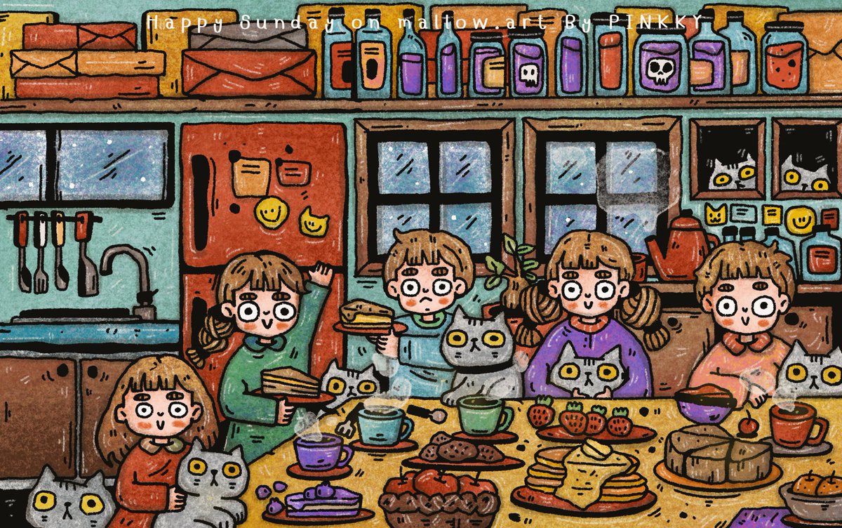 First my artwork on <a href="/mallow__art/">Now found at @mallowdotart</a>  
Collections “Every Day” Be happy today and every day 🌈✨

“Happy Sunday “  ❤️
Happy Sunday with my family and friend and cat

Start action 0.7 sol

Link below ⬇️ 
#NFTCollection #NFTCommmunity #SolanaCommunity #SolanaNFTs