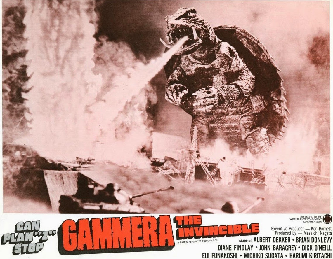 GAMERA THE GIANT MONSTER (1965) was re-edited for the USA as GAMERA THE INVINCIBLE (1966), replacing dodgy ex-pat acting & downgrading its child star. We're showing the original with its on-screen Japanese subs & full-blown terrapin fancier tantrums: 🎟linktr.ee/tokenhomo