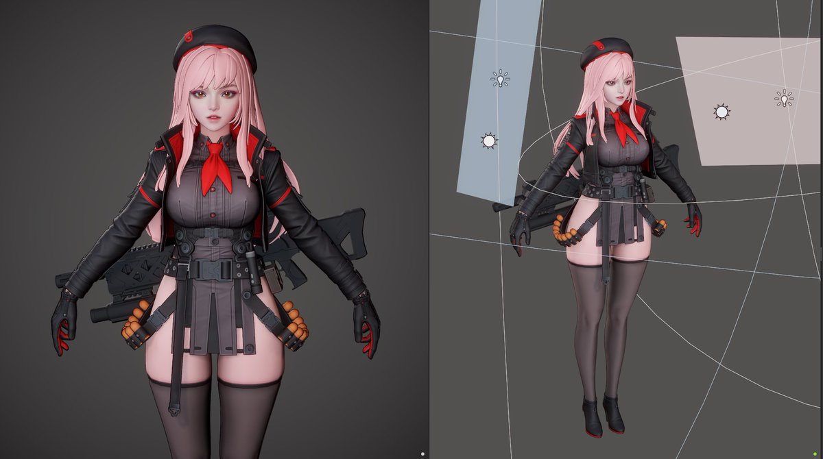 기본 컬러링, 무기 추가 등등