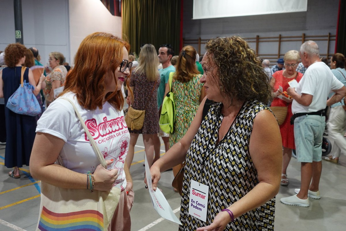 🤝Visitem amb l'@elenaferretoldr a les apoderades i conegudes durant aquest dia 

Gràcies a totes per l'esforç i seguim amb força‼️

#Sumar23J