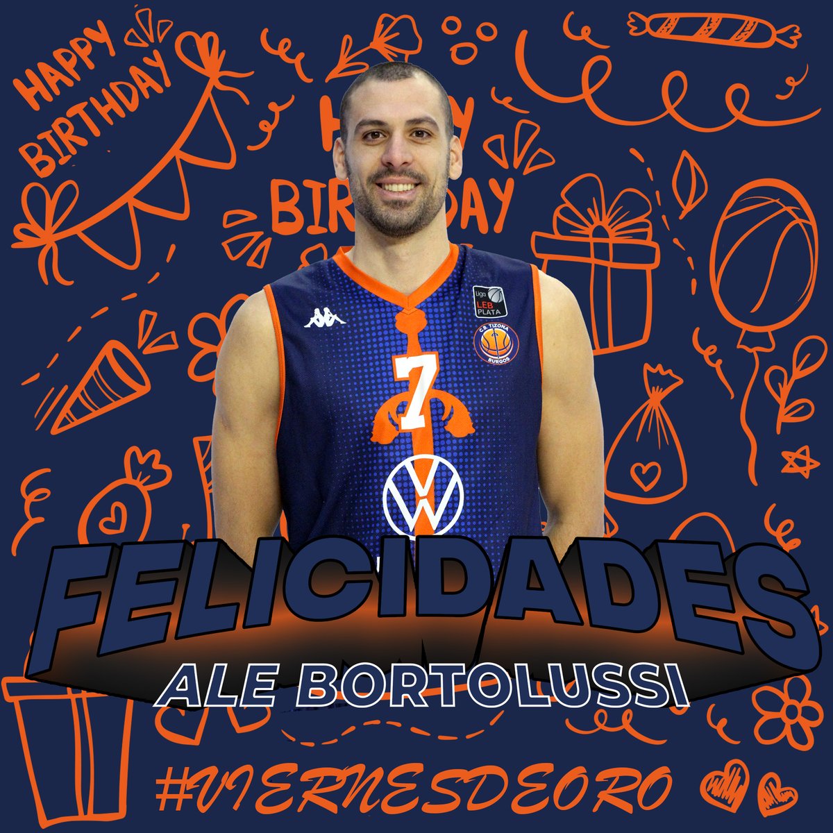 🎂 Hoy nos toca felicitar a uno de esos jugadores que dejan huella allá donde van y aunque no sigas con el balón, te deseamos

¡Muchas felicidades <a href="/aleBortolussi/">Alejandro Bortolussi</a> ! 🎉

💙🗡️🏀
#SomosTizona
#ViernesdeOro
#LEBOro