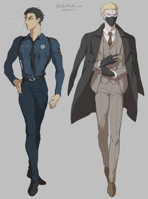 「brown necktie standing」 illustration images(Latest)