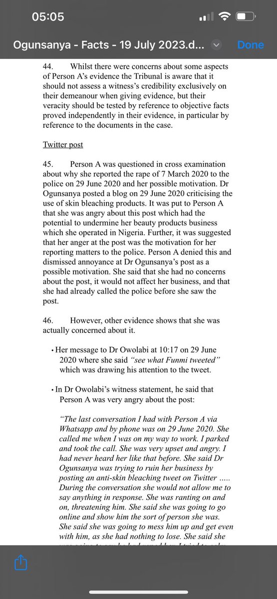 I read the full document of dr olufunmilayo’s vindication by the