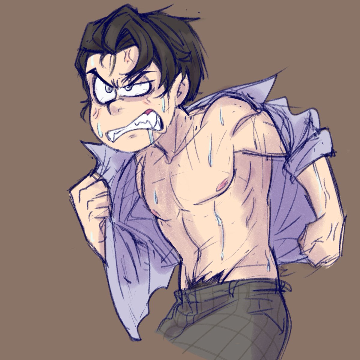 Dead_Moth420's tweet photo. These damn rich people. 

Felt like drawing billionaire/werewolf au with Karamatsu(or Kalaus in the au). ft Osomatsu(Osowald) having a money fight. 
gn! https://t.co/NU2IpTtIv3