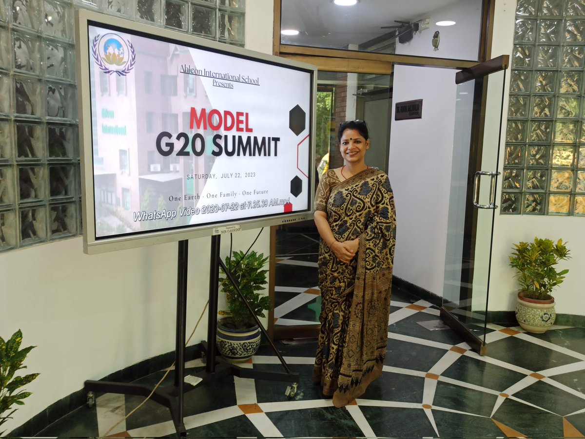 PrabhaRawat5's tweet photo. #Ahlconintl #ModelG20Summit
Simulative exposure to International platform #PortfolioItaly Gratitude to mentors for providing such experiential learning.@ashokkp @SDG4QEducation @sdg4all @y_sanjay @pntduggal @sunandask21 @cbseindia29 https://t.co/1qAakf7q7p