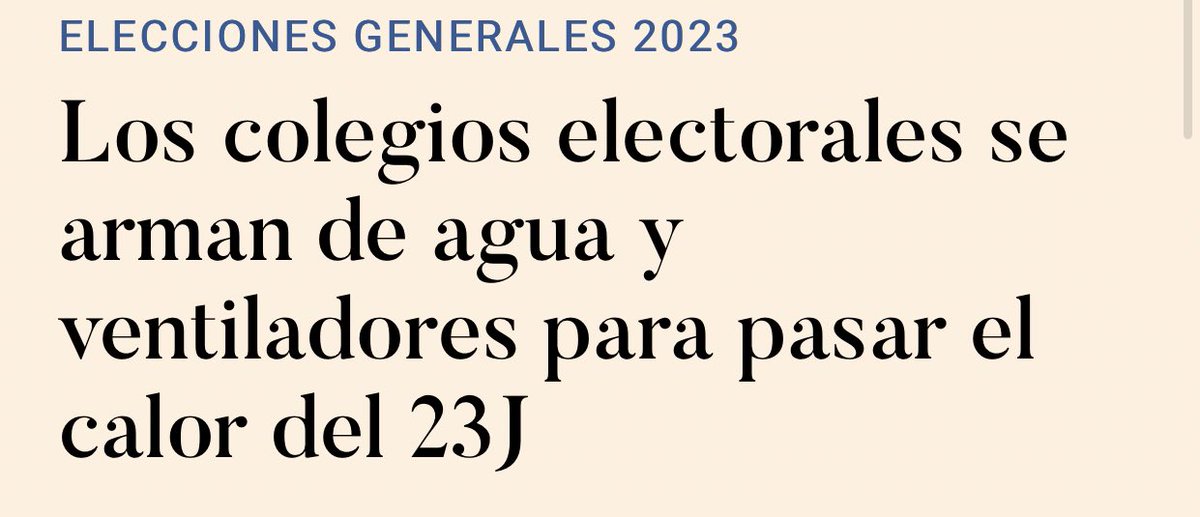 Propongo que se hagan las elecciones en septiembre y que dejen instalados esos equipos de refrigeración que tantos meses al año necesitan los verdaderos protagonistas de cualquier centro educativo: alumnos, docentes, PAS y familias. ¡Vergüenza os tenía que dar! #elecciones23J