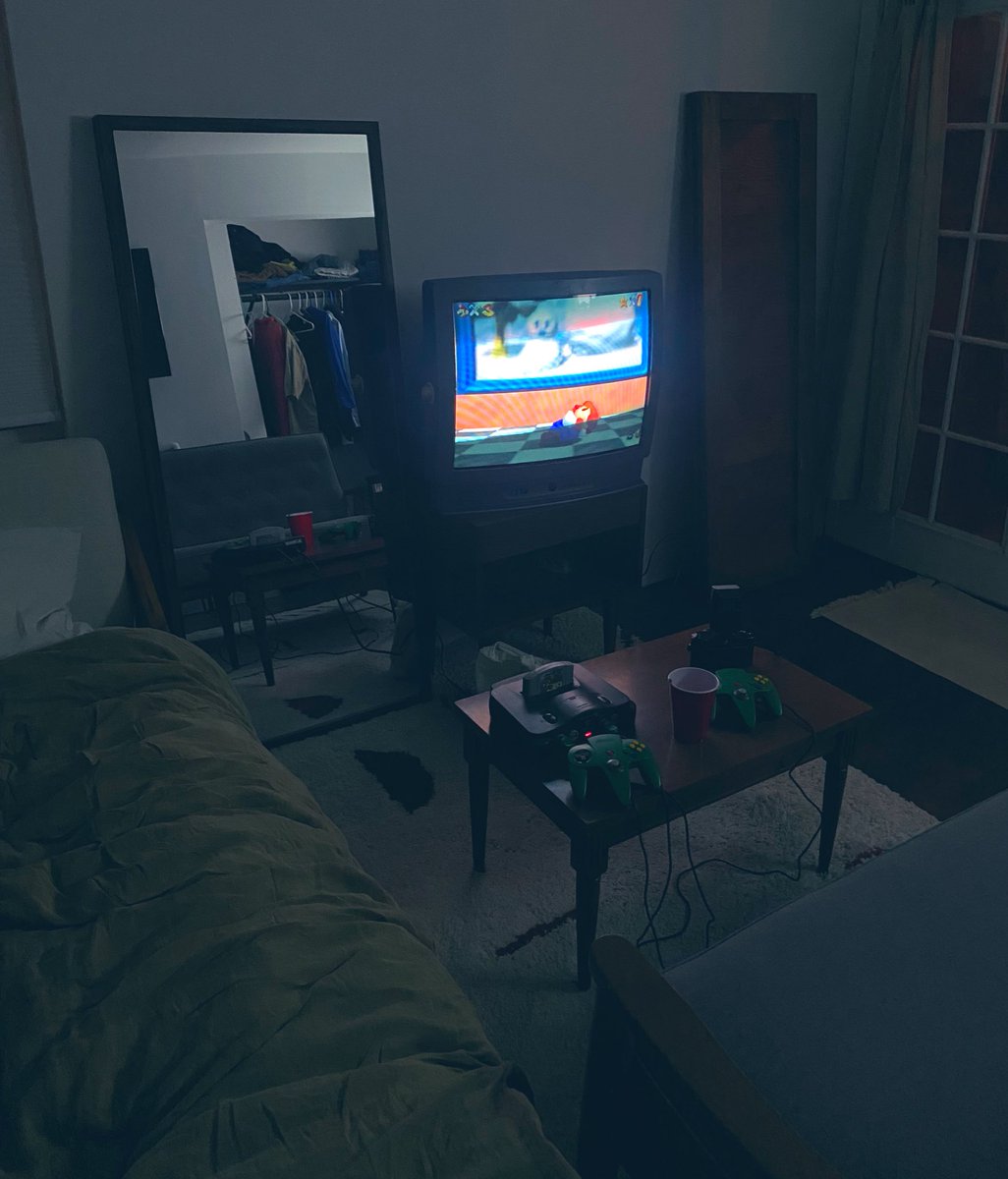 caitiedelaney's tweet photo. I walked in on Mario peacefully sleeping at this party and started crying?? https://t.co/IrgyQyZd5K