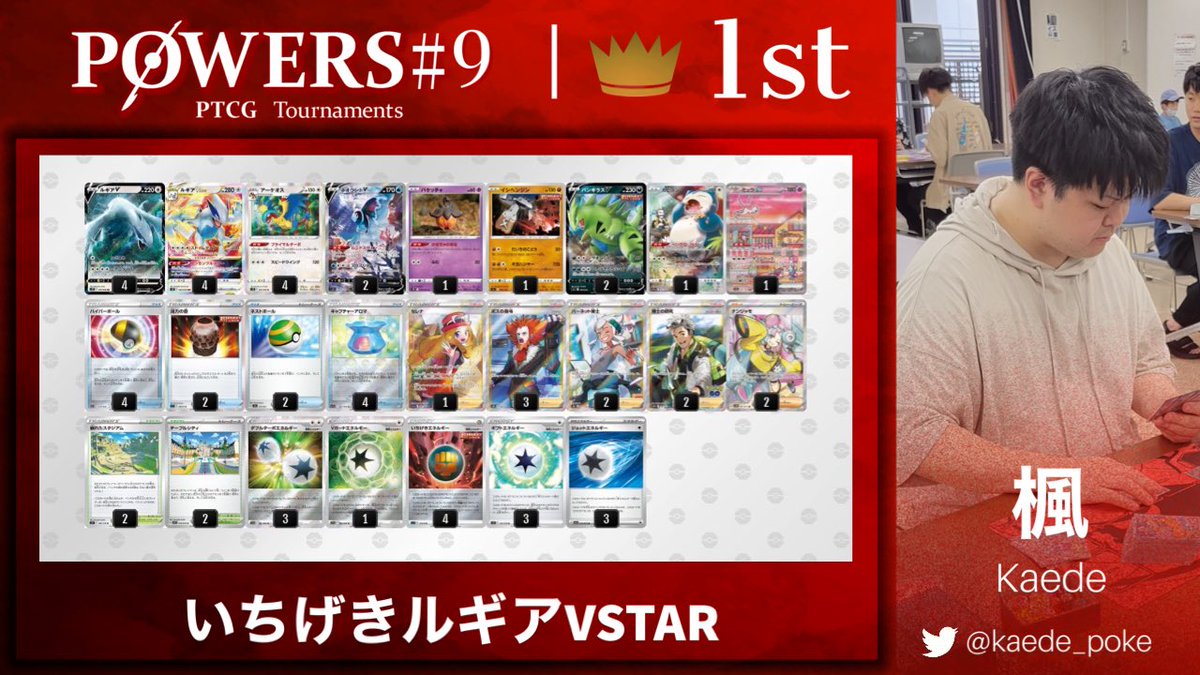 POWERSptcg's tweet image. POWERS#9、優勝は楓さんです！
トーナメント常連ですが、POWERS優勝は初！おめでとうございます！

本日も沢山のご参加ありがとうございました！
次回POWERS#10は8/13(日)に開催いたします！皆様のご参加をお待ちしております！