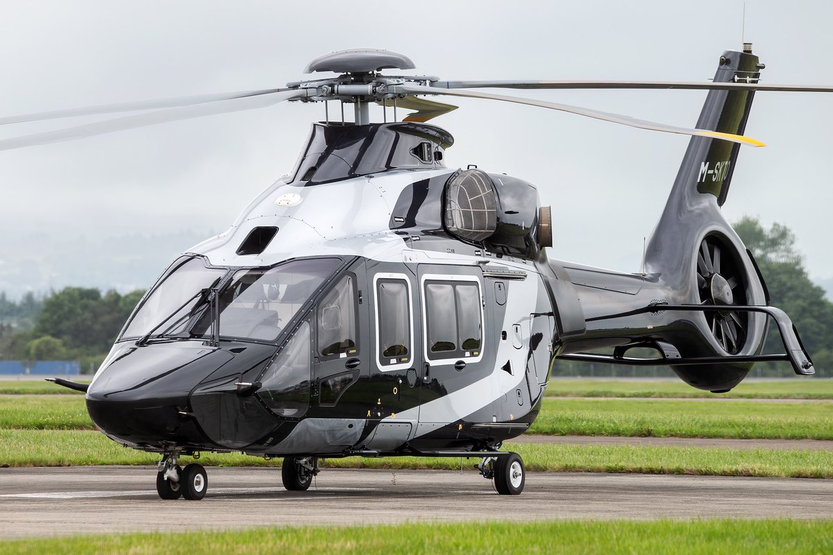KM_Aviation's tweet photo. A private H160B M-SKTO at Glasgow yesterday. An awesome looking machine! #Avgeek #Aviation #Photo #Photography #Planespotting #Airbus #H160 #Helicopter https://t.co/EJodqkQyhO