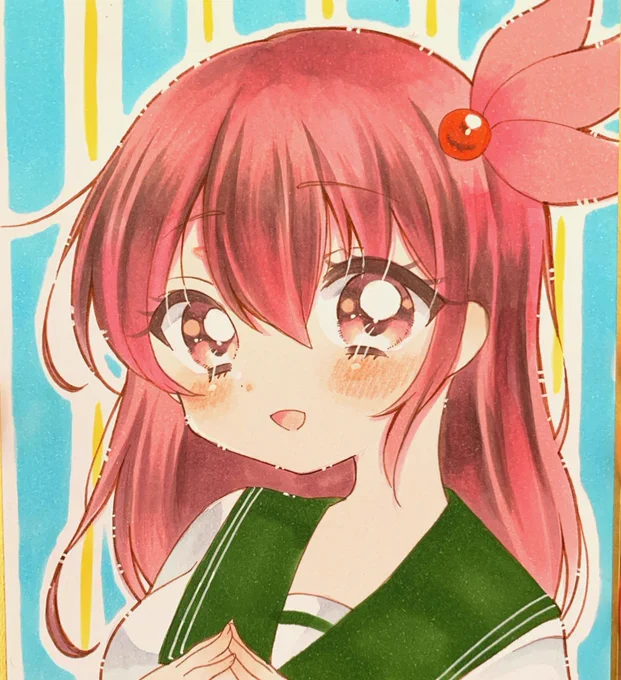 コミケ委託洋に描いた如月ちゃん  #如月 #艦これ #コピック