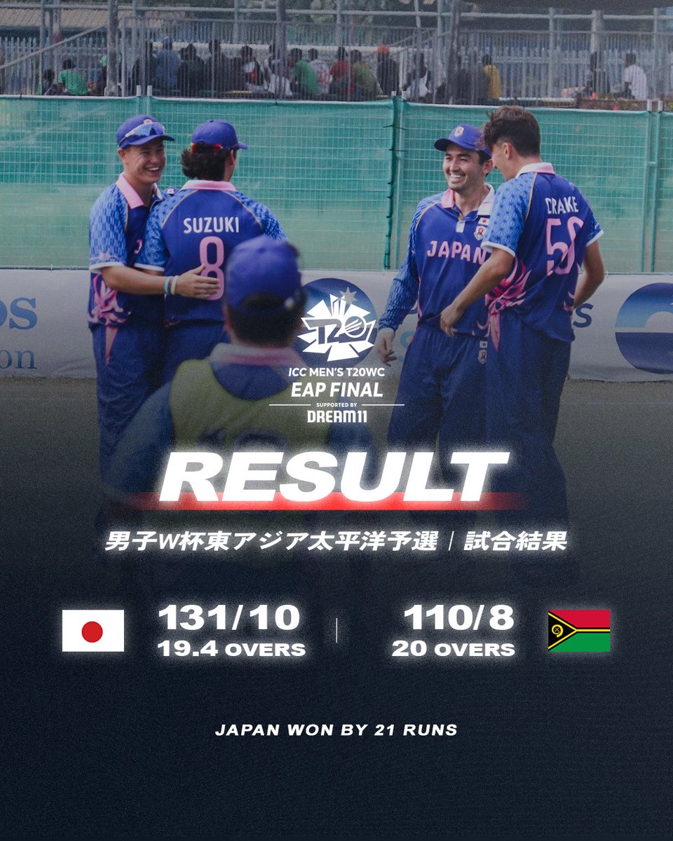 Great win today defending a modest total. Two from two. Looking forward to playing hosts PNG on Tuesday. Massive game.